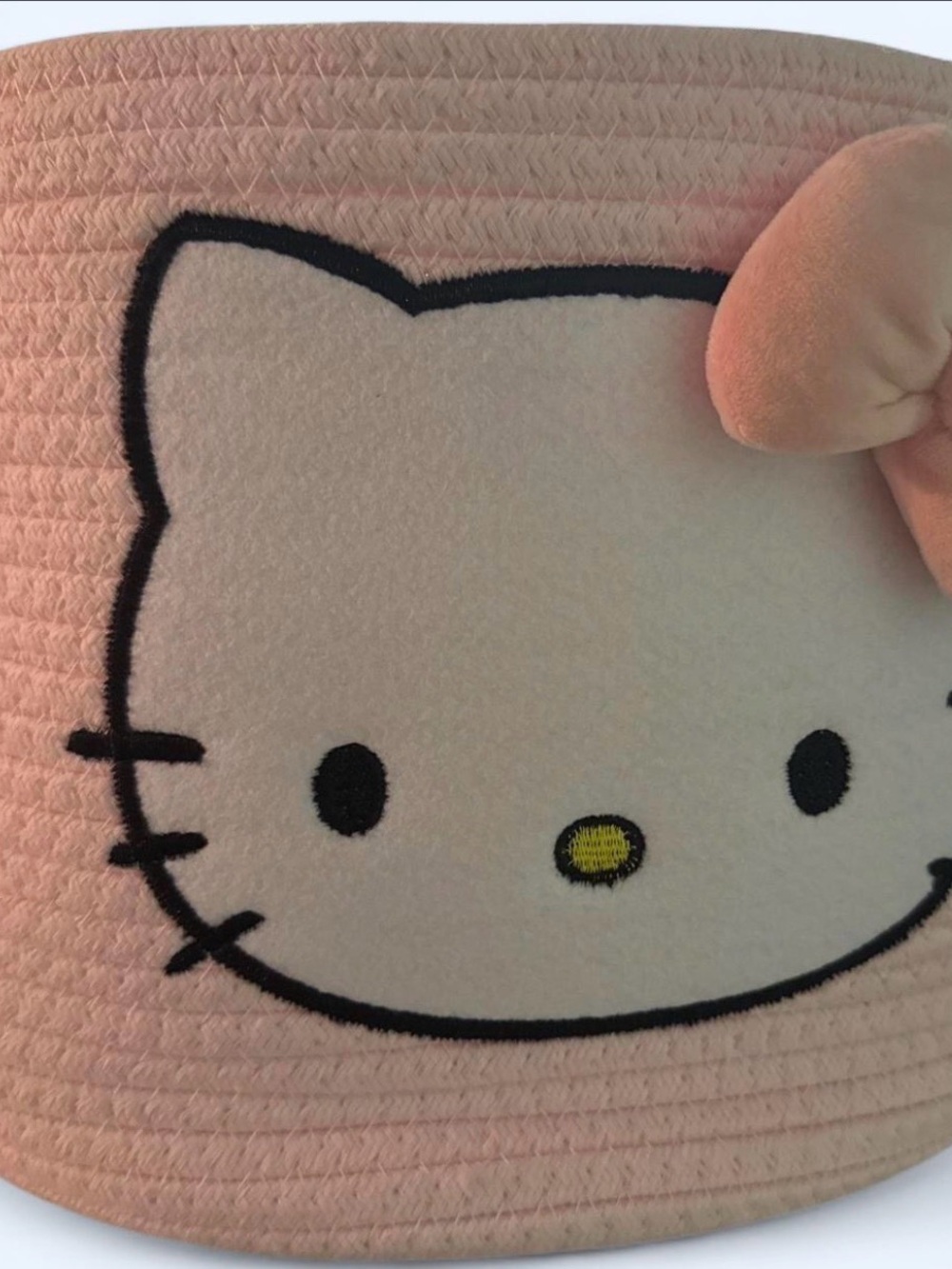 Hello Kitty Light Pink Plush Face Tote